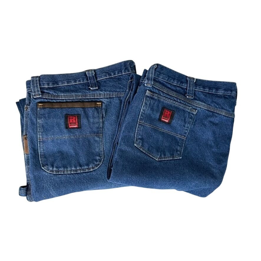Wrangler RIGGS WORKWEAR Durashield Denim Blue Jeans Lot of 2 Pants