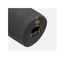 1/2" ID, 3/8" Thick -Pipe Insulation Rubber Foam Roll Wrap (6 ft)