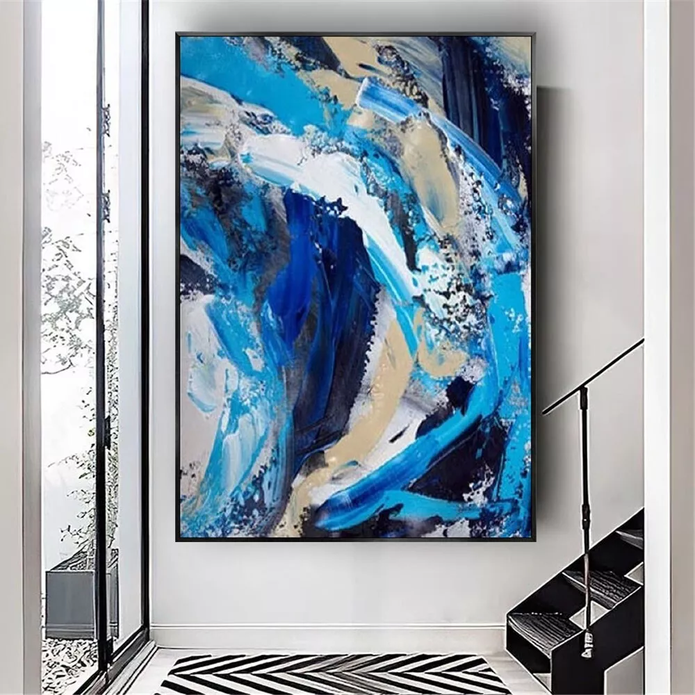 Blue and white paintings deals