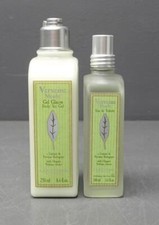Lot 2 L'Occitane Verveine Menthe 3.5oz Eau De Toilette/8.4oz Moisturizing Gel