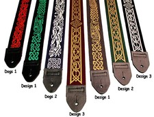 Celtic Guitar Straps 2" Cotton Strap in many Different Designs and Colors