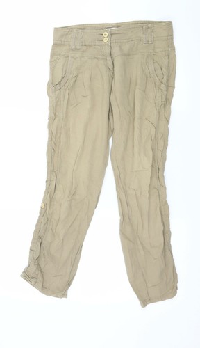 Promod Womens Beige Cropped Trousers 