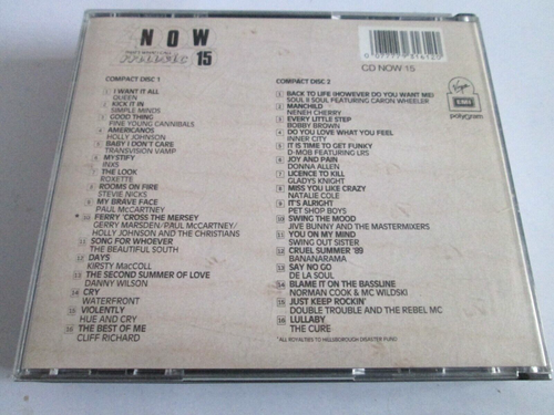 Now That's What I Call Music 15 (2 CD FATBOX 1989 Issue) NEAR MINT RARE - Picture 3 of 3