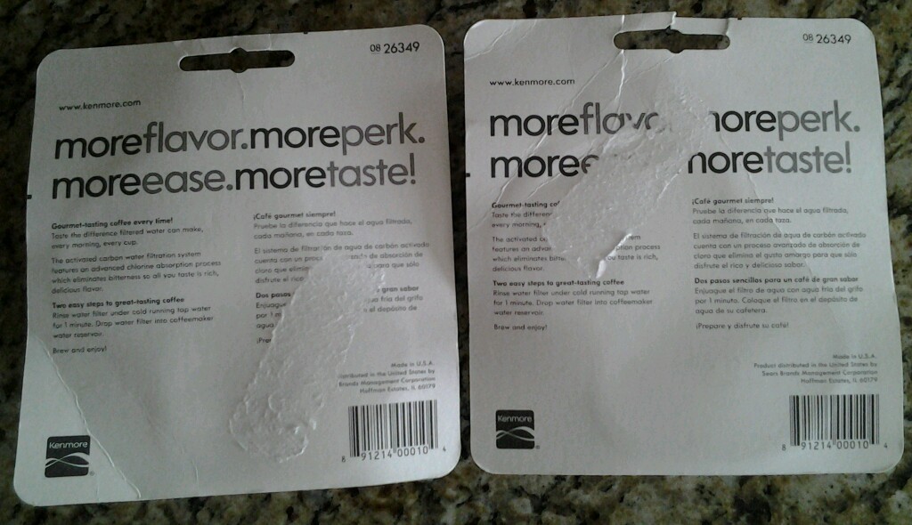 Filter Coffee Maker Kenmore New Kenmoretaste Model 26349- 4 Replacement Filters 
