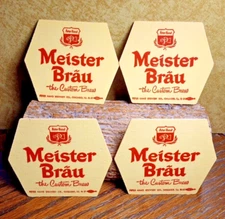Meister Brau Beer Coaster's  #623 ... Chicago 1961... 4 Lot