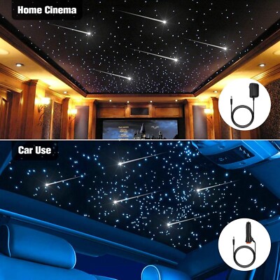 32W TWINKLE RGBW  Fiber Optic Star Ceiling Kit LED Meteor Light 800pcs 4m 0.75mm