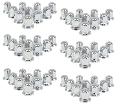 Chrome Metal Lug Nut Covers, 2''(H), fits 33mm, push on (60 Pack)