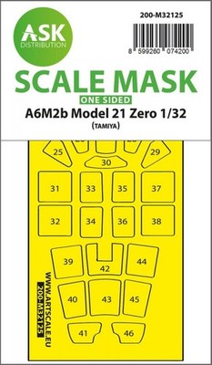 A6M2b Model 21 Zero one-sided express fit mask for Tamiya / 1:32