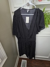 A New Day NWT Women's Polka Dot Black Dress Size XXL
