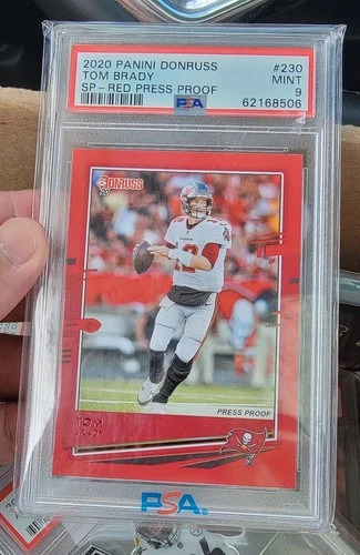 2020 Panini Donruss - Tom Brady #230 Press Proof Red Red Jersey PSA 9