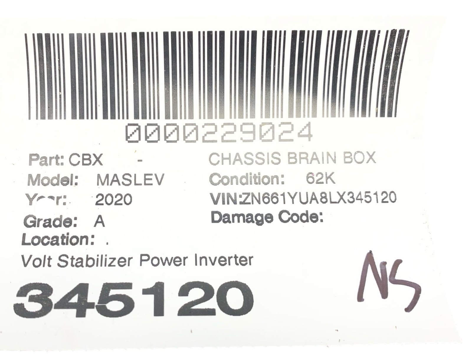 2017-2022 Maserati Levante M161 OEM Volt Stabilizer Power Inverter Control Unit