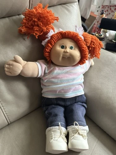 Vintage Cabbage Patch Kids 1978/82 Doll Red Hair Green Eyes Dimples Tooth