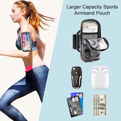 Phone Holder for Running, Armband for iPhone 16 15 14 13 Pro Max 12 11 Clear - 第 4/7 張圖片