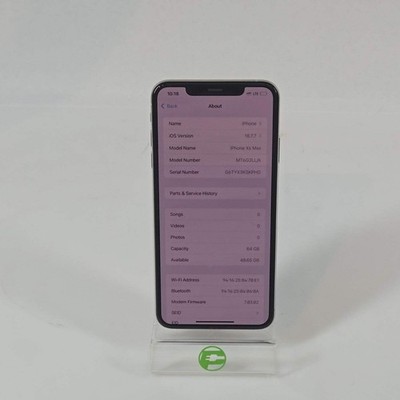 Broken Unlocked Apple iPhone XS Max 64GB MT6G2LL/A READ