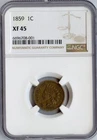 USA 1859 Indian Head Cent NGC XF45