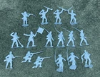 Original Set Of 16 MARX Custer’s Last Stand Playset Blue Confederate Figures