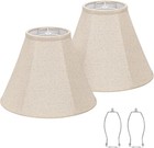 Bell Lamp Shades Set of 2 Shade Replacement for Table Lamps, Floor Lamps, Beige