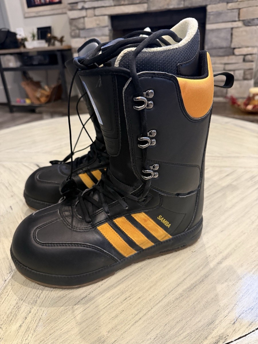 ADIDAS SAMBA ADV SNOWBOARD BOOTS size 11 black /orange | eBay