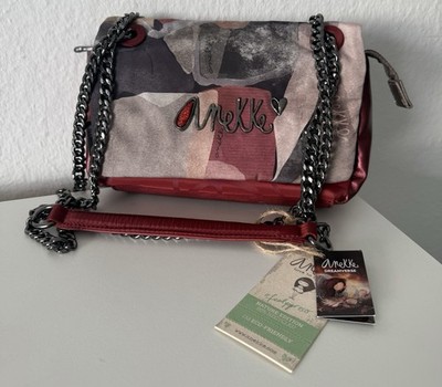 Anekke Dreamverse Imaginary Flap Crossbody Bag Umhängetasche Multicolor rot Neu