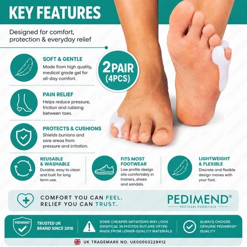 PEDIMEND™ Tailor's Bunion Corrector Pad Bunionette Separator Pinky Toe Spacer