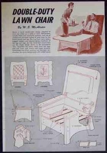 Convertible LAWN CHAIR / TABLE How-To Build PLANS