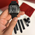 Cartier Santos de Cartier ADLC 40mm Black Dial Auto Date - Box & Papers & Straps — photo 1