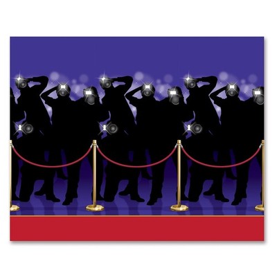 The Beistle Company - Paparazzi Backdrop 4ft X 30ft - Standard