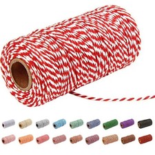 Twine String,328Ft twine rope,2mm for 328 Feet/Red white, Red White