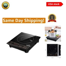 1800W Induction Cooktop - Lightweight Gold Countertop Burner for All Homes