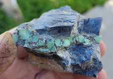 Nice Variscite Rough, Layer in Black Shale Matrix