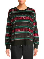 Secret Treasures Velour Fair Iisle Tunic Lounge Pajama Top Size XL