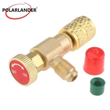 R410A Refrigerant Charging Valve Flow Control Ball Valve for 1/4" Male to 5/16"