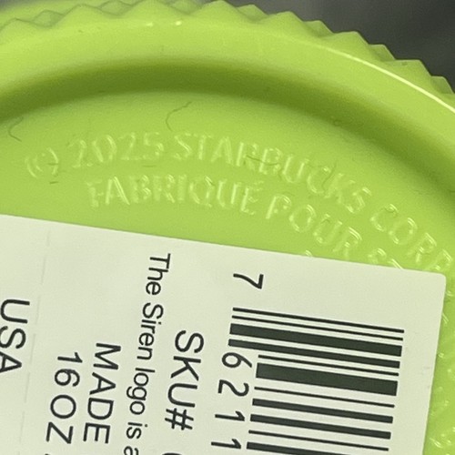 Starbucks 30 Years Frappuccino Studded Bright Green Dome Lid Cold Cup 16 Oz - Picture 5 of 7