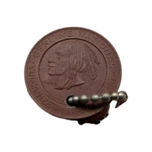 Rare 1920s TAG TOKEN from Genuine NATIONAL VULCANIZED FIBRE CO Steamer Trunk Tag