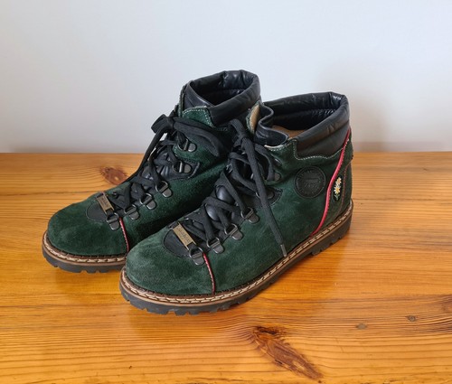 Michel Jordi - Schnürschuhe - Trachtenschuhe - grünes Wildleder - Gr. 38