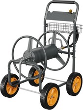 Heavy Duty Garden Hose Reel Cart With Wheels, 300ft Hose Capacity