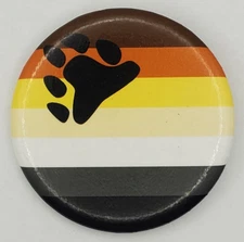 Bear Brotherhood Pride Pinback Button LGBTQ Demi