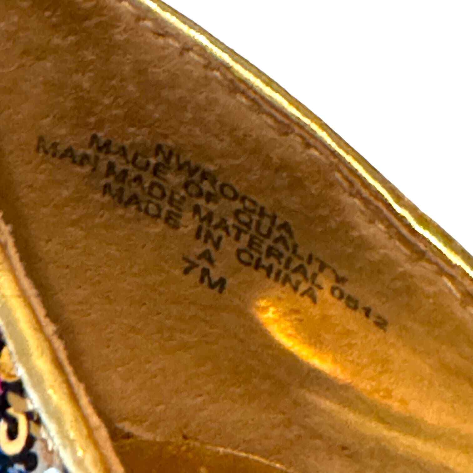 Nine West Multicolored Sequin Platform Heels Size… - image 8