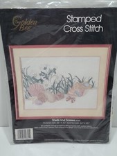 Golden Bee Stamped Cross Stitch Kit Sea Shells and Daisies 20341