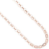 14,5Mm Collier Halskette Kette Halsschmuck Aus 925 Silber Rotgold Vergoldet 80Cm