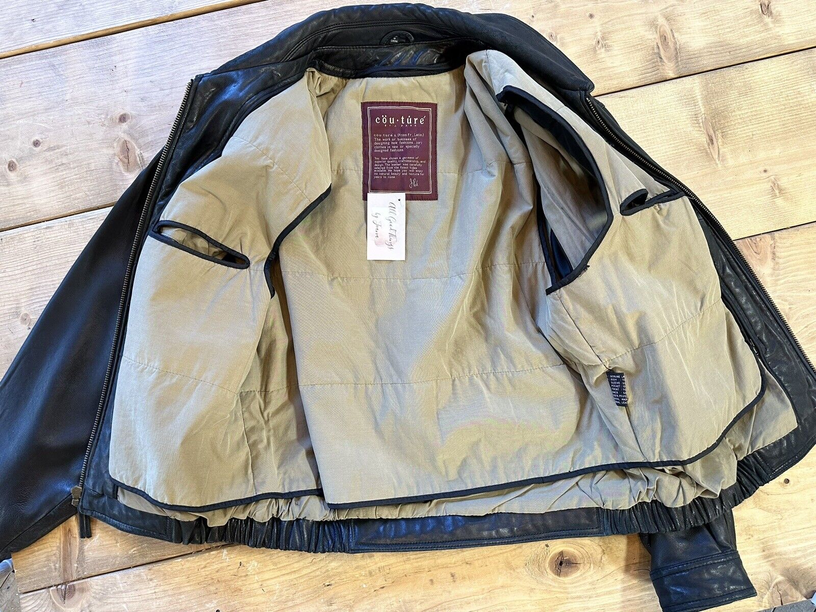 vintage leather bomber jacket - image 6