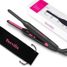 Pencil Flat Iron Small Flat Irons for Short Hair Beard and Pixie Cut 3/10 Inc...