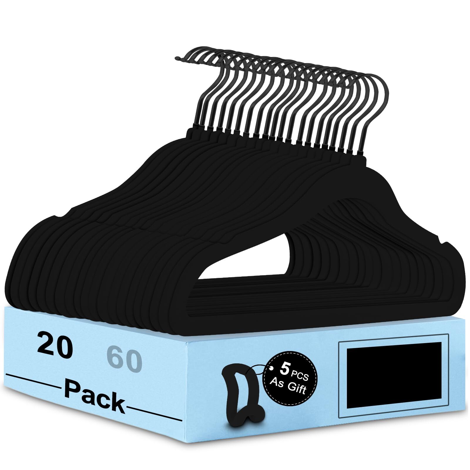 20-Pack Kids Velvet Hangers, 11.8