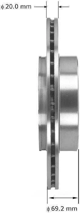 Rotor de freio a disco Bendix PRT5936 serve 02-09 Saab 9-5 - Imagem 3 de 3