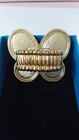 Cream Enamel Butterfly Adjustable Statement Ring SIZE 6 + UP!! — photo 2