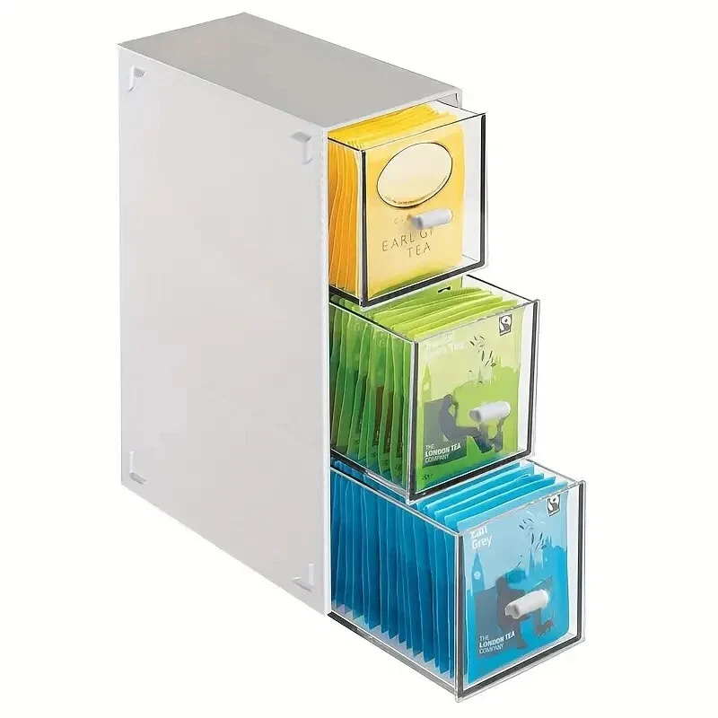 Tea Bag Storage Drawer Box Kitchen Countertop Organizer for Coffee Sugar Bags
Opens in a new window 