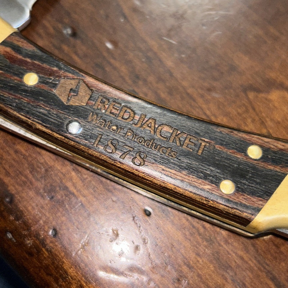 Buck 110 T USA Advertising Knife, Franklin Electric, Red Jacket Water