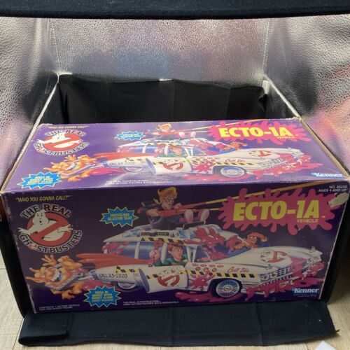 Vintage 1989 Kenner The Real Ghostbusters ECTO-1A Vehicle In Box Rare Working - Picture 1 of 14