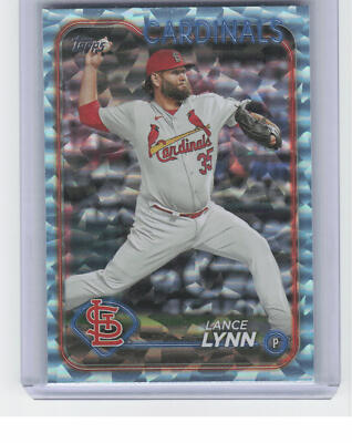 2024 Topps #630 Lance Lynn Aqua Crackle Foil #/399