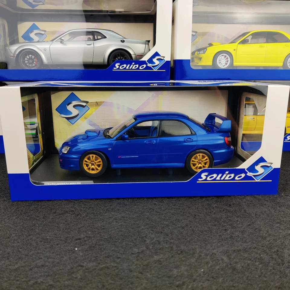 VOITURE SOLIDO SUBARU IMPREZA WRX STI SONIC BLUE 2003 1:18 NEUF BOITE S1812301 - Photo 2/4